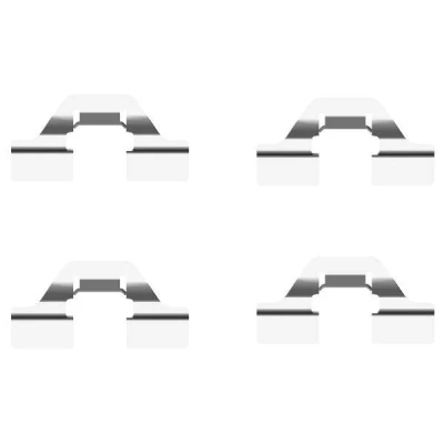 Abbildung von HELLA 8DZ 355 203 231 Zubehörsatz, Scheibenbremsbelag CITROËN: C5 III Estate, Berlingo II, II Van, PEUGEOT: 308 I SW, Partner 5008