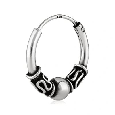 Abbildung von NKlaus 925 Silber Single Ohrring Keltische Creole Gothic Celtic Bali Einzel 14mm 5045