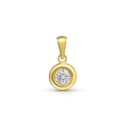 Abbildung von Amberta Allure Damen Anhänger aus 9K Gold mit Zirkonia: Kreis