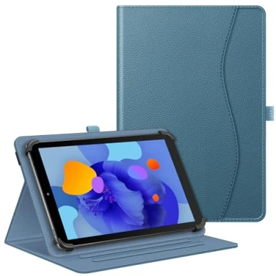 Abbildung von Fintie Tablet Universal Hülle für Blackview Tab60 WiFi 10 Zoll/Tab 70/Tab 80 10&quot;, SGIN/HotLight/DOOGEE/Fullant 10.1 Zoll, Multi Winkel 9 11 Zoll Tablet, Dunstblau