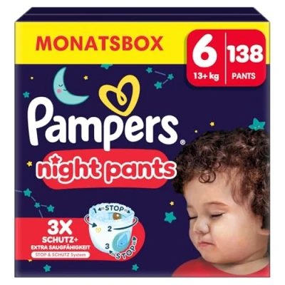 Abbildung von Pampers Baby Dry Night Pants Windeln Größe 6 15+ kg 138er Pack