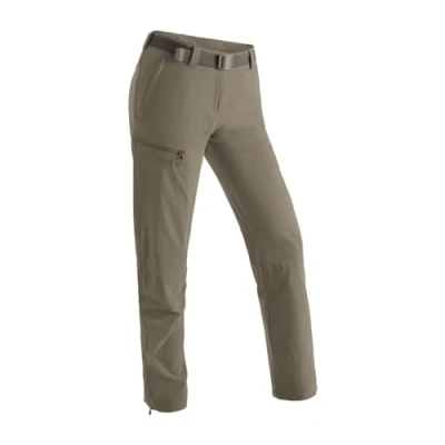 Abbildung von Maier Sports Inara Slim, Damen Wanderhose, Wasserabweisende Outdoorhose für Trekking und Hiking, Enganliegender Schnitt, PFC frei, mSTRETCH pro 4 &amp; Dryprotec, Braun, 17 (W26/L29)
