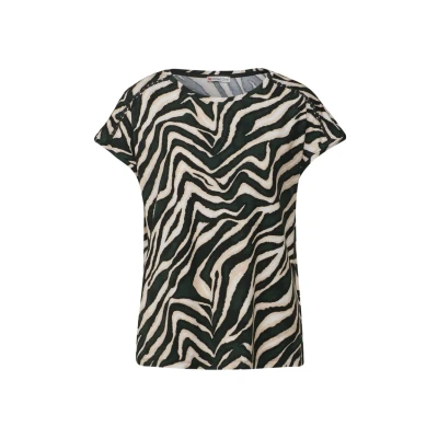 Abbildung von Street One MIT Details Tshirt print, Damen, Größe: 40, Grün