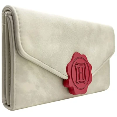 Abbildung von Dobby H.P. Hogwarts Hexerei und Zauberei Brief Portemonnaie Tri Fold Münzfach &amp; Kartenhalter, Offwhite