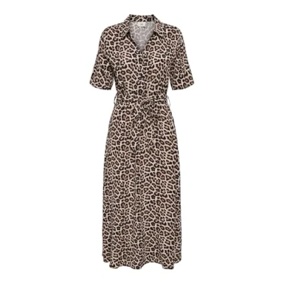 Abbildung von JDY Jdystarsezen LIFE 2/4 MIDI Blusenkleid, Damen, Größe: XS, Natural