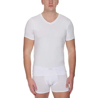 Abbildung von Bruno Banani Herren V Shirt Infinity Unterhemd, Weiß (Weiß 001), Large (Herstellergröße: L)
