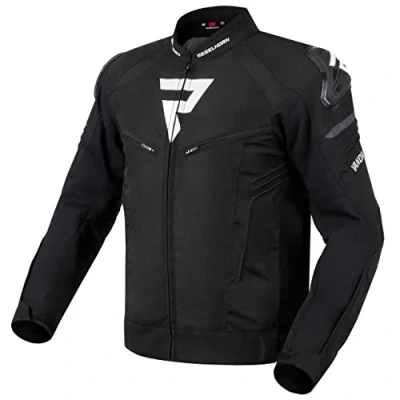 Abbildung von REBELHORN Vandal Motorradjacke Herren Textil Abnehmbare Wasserdichte Membran Ellbogen und Schulterprotektoren Stufe 2 Schulterschieber 5 Belüftungskanäle