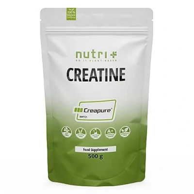 Abbildung von Nutri + Creapure 500g Creatin Monohydrat Pulver 100% rein Ultrafeines Kreatin Neutral hochdosiert Creatine Powder Vegan aus Deutschland