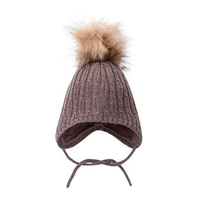 Abbildung von NAME IT Baby Mädchen NBFWRILLA Wool Knit HAT XXIII Hut, Peppercorn, 34W / 39L