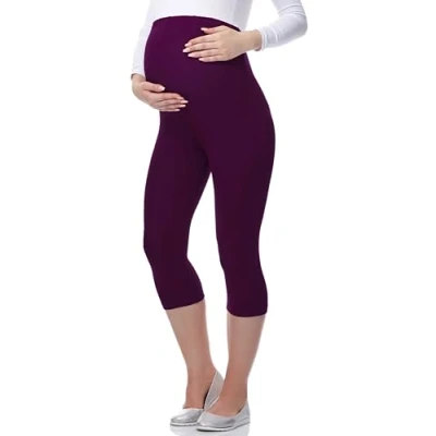 Abbildung von BE Mammy 3/4 Umstandsleggings aus Viskose 03 (Pflaume, M)