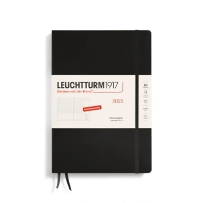 Abbildung von LEUCHTTURM1917 370580 Wochenplaner 2025, Composition B5 Hardcover 12 Monats Kalender, 80 g, liniert Schwarz