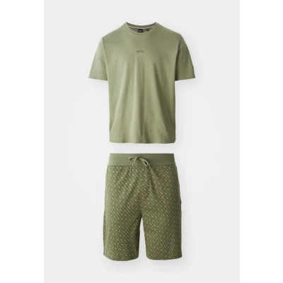 Abbildung von BOSS Relax Nachtwäsche Set, Herren, Größe: Small, Open green