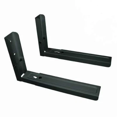 Abbildung von deleyCON Universal Mikrowellenhalterung Wandhalterung Microwelle bis 35Kg Ausziehbar 48,3cm Backofen Wandhalter Grillofen Kaffeautomaten Schwarz