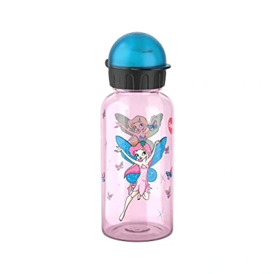 Abbildung von Emsa N30515 Kids Tritan Trinkflasche Fassungsvermögen: 0,4 Liter 100% sicher/praktisch/hygienisch/dicht/unbedenklich cleverer Trinkverschluss Design: Fairy