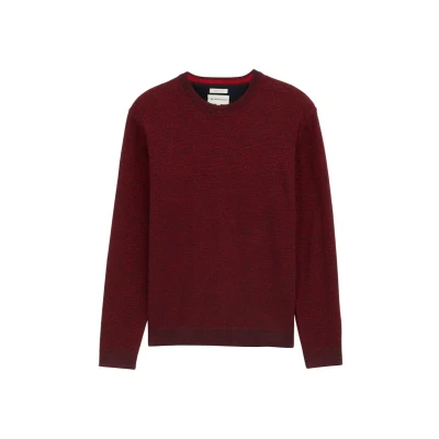 Abbildung von TOM Tailor Strickpullover, Herren, Größe: Small, Samba red/navy twotone