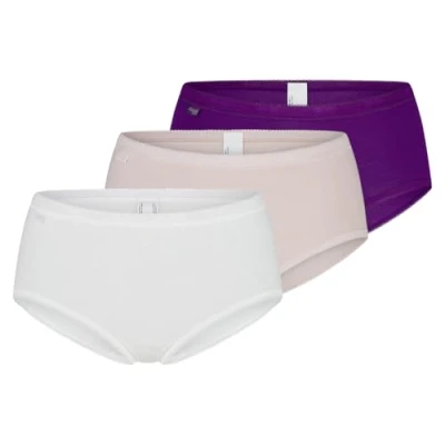 Abbildung von Sloggi 3ER PACK Slip Weiß lila beige, Damen, Größe: 38, beige