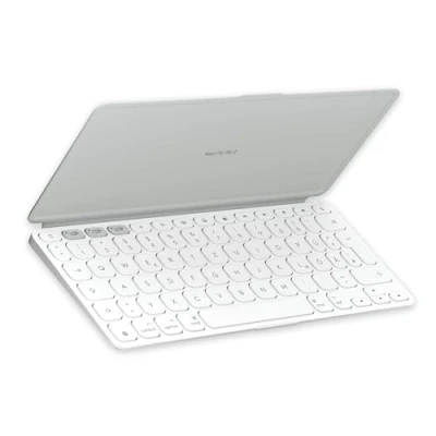 Abbildung von Logitech Keys To Go 2, mobile Bluetooth Tastatur für Tablets mit integriertem Schutzcover, schlanke, kabellose Windows, Android, Linux, iPad, iPhone, Mac, Apple TV, DEU QWERTZ Lila