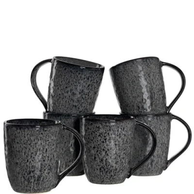 Abbildung von LEONARDO HOME 018538 MATERA 6er Set Becher, Keramik, beige