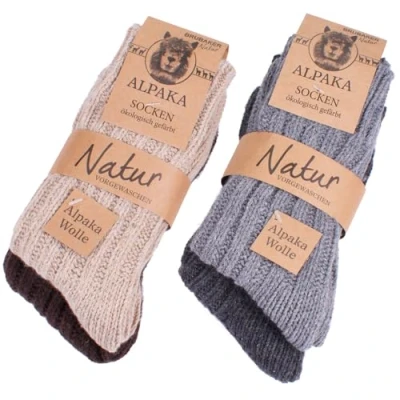 Abbildung von BRUBAKER 4 Paar Alpaka Socken Multipack 100% 43 46