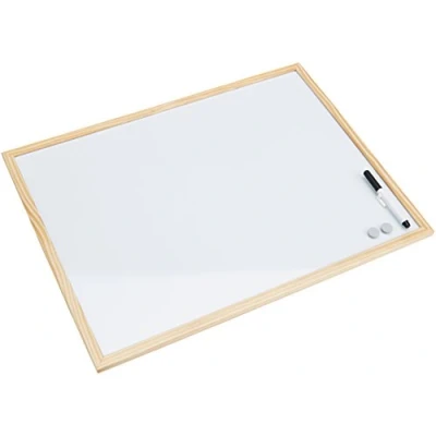 Abbildung von Bi Office Budget Whiteboard mit Holzrahmen, magnetisch, 5 Größen wählbar, 60 x 45 cm