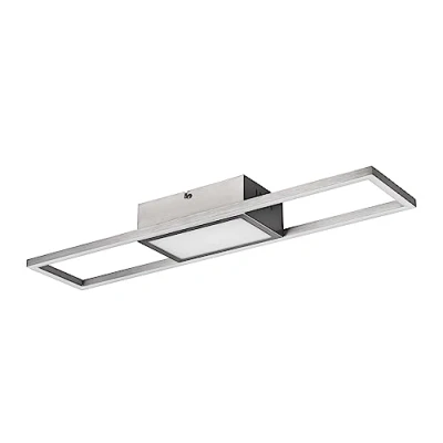 Abbildung von Reality Leuchten LED Deckenleuchte Rigido R67172107, Metall Nickel matt, inkl. 22 Watt LED, Fernbedienung, Dimmer, Farbwechsel