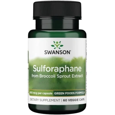 Abbildung von Swanson, Broccoli Sprout Extract (Brokkolisprossen Extrakt), mit Sulforaphan, 60 vegane Kapseln, Laborgeprüft, Vegetarisch, Sojafrei, Glutenfrei, Ohne Gentechnik