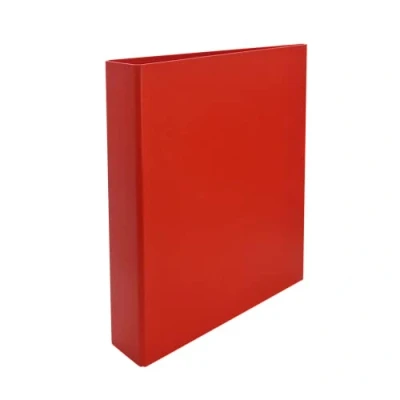 Abbildung von Raylu Paper® 4 x D Ringbuch 40 mm, A4 mit Ringen zur Aufbewahrung von Dokumenten, Größe 33,5 cm hoch 26 breit und 6 dicker Rücken (rot)