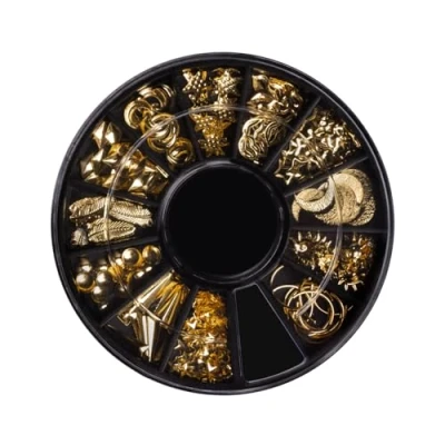 Abbildung von NEONAIL Nageldekorationen 3D Nail Art Karussell 06 Charms Nägel Selber Machen Nails Nageldesign Accessories Nailart Zubehör Nagel Deko Nagelschmuck Gold