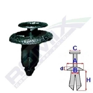 Abbildung von ROMIX B25376 Clip, Zier /Schutzleiste TOYOTA: Corolla IX Hatchback