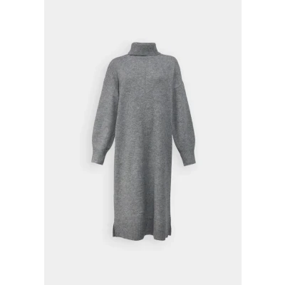 Abbildung von Pieces Pcmalou Rollneck Dress Strickkleid, Damen, Größe: XS, Medium grey melange