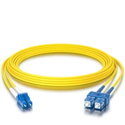 Abbildung von 10Gtek SC zu LC OS2 Singlemode Duplex 10 Meter, LWL Glasfaser Patchkabel Fibre Optic Patch Cable 9/125μm LSZH, Yellow