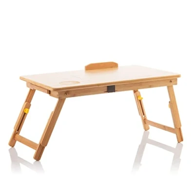 Abbildung von InnovaGoods Klappbarer Beistelltisch, für Sofa und Bett, höhenverstellbarer schreibtisch, Sicherheitsbügel, Leicht zu Verstauen, ideal para laptop, notebook schreibtisch zubehör. 53,5x21 27x34 cm.