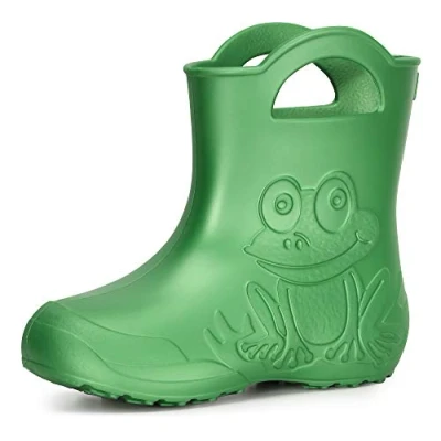 Abbildung von Ladeheid Eva federleichte Kinder Gummistiefel für Jungen und Mädchen Regenschuhe Bequeme wasserdichte Regenstiefel LA CA 01