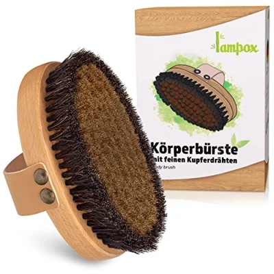 Abbildung von lampox Körperbürste mit feinen Kupferdrähten, Kupferbürste, Trockenbürste, Badebürste, Energiebürste Kupfer