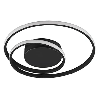 Abbildung von Reality Leuchten LED Deckenleuchte Zibal R62911132, Metall Schwarz matt, inklusiv 22 Watt LED, Switch Dimmer