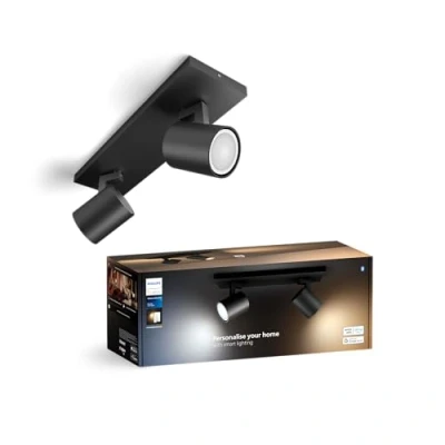 Abbildung von Philips Hue Runner LED Spot, 2 fl., Dimmschalter, schwarz