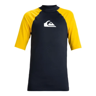 Abbildung von Quiksilver Jungen Everyday UPF50 SS Youth T Shirt, Dark Navy/SOLAR Power, 8