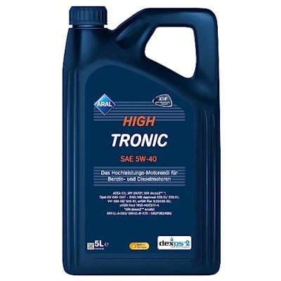 Abbildung von Aral Hightronic 5W 40 5l Motoröl 15F47D VOLKSWAGEN: Passat B5 GP Estate, Golf 4, 5, MERCEDES BENZ: E Class Saloon, C A