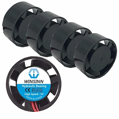 Abbildung von WINSINN 25mm runder Lüfterkreis 5V Hydrauliklager bürstenlos 2510 25.5x10mm für DIY Mini Cooling Pipeline/Notebook hohe Geschwindigkeit (5 Stück)
