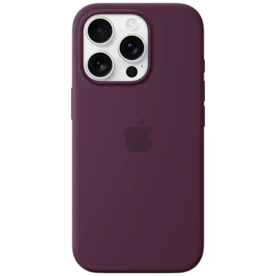 Abbildung von Apple iPhone 16 Pro Max Hülle MagSafe Silikon Original Soft Case/Backcover Handyhülle Lila