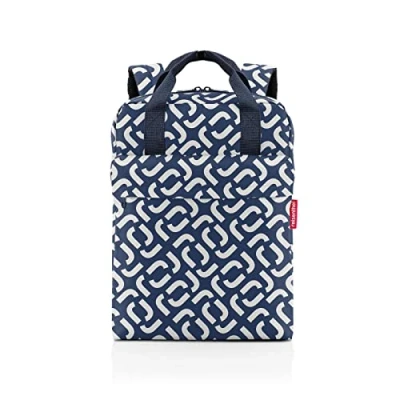 Abbildung von reisenthel allday backpack M vielseitiger Rucksack für Alltag, Reisen, Einkaufen oder Arbeit wasserabweisend, Handgepäck zugelassen, Couleur:signature navy