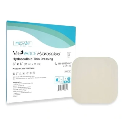 Abbildung von MedVanceTM Hydrokolloid Dünner Verband mit Hydrokolloidkleber 15 cm x Schachtel 5 Verbänden