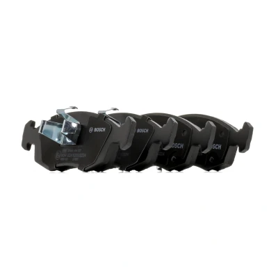 Abbildung von BOSCH 0 986 494 537 Bremsbelagsatz Low Metallic mit akustischer Verschleißwarnung Anti Quietsch Blech, Montageanleitung FIAT: 500 Hatchback