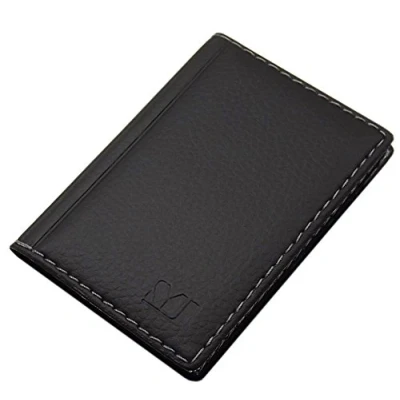 Abbildung von Kredit und Visitenkartenetui mit Kontrastnaht 12 Fächer MJ Design Germany (Design 2 / Schwarz)