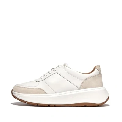 Abbildung von FitFlop Damen F Mode Leather/Suede Flatform Sneakers Platform, Urban White, 37 EU