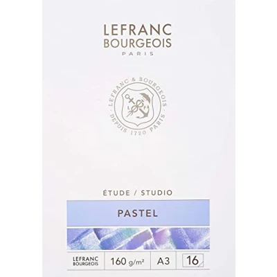 Abbildung von Lefranc Bourgeois 301338 Studio Pastellmalblock 16 Blatt A3, geleimt, 160 g/m², sehr fein geraute Oberfäche zum Zeichnen mit Pastellfarben und Trockenmaltechniken