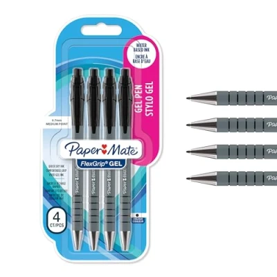 Abbildung von Paper Mate FlexGrip Gelstifte 0,7 mm schwarze Tinte 4 Stück