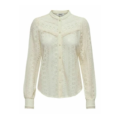 Abbildung von ONLY Normal Hemdbluse, Damen, Größe: XS, Egret