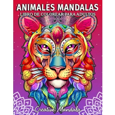 Abbildung von animales mandala: Un libro de colorear para adultos con preciosos estilo mandala