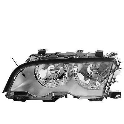 Abbildung von VAN WEZEL 0646961 Scheinwerfer links H7/H7 für Rechtsverkehr mit Stellmotor LWR PX26d BMW: 3 Saloon, Touring